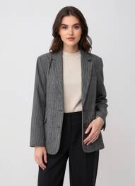 Sacou buzunare gri GRACE & MILA femeie