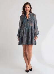 Rochie scurtă mâneci lungi mâneci lungi verde MOLLY BRACKEN femeie