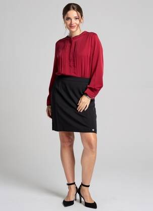 Rochie midi mâneci lungi mâneci lungi roșu LPB femeie