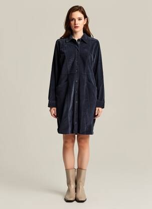 Rochie midi mâneci lungi mâneci lungi albastru B.YOUNG femeie