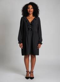 Rochie midi mâneci lungi mâneci lungi negru MOLLY BRACKEN femeie