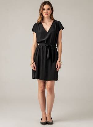Rochie scurtă mâneci scurte mâneci scurte negru GRACE & MILA femeie