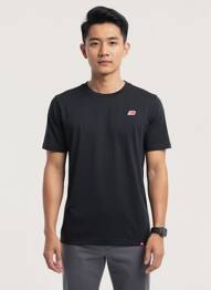 Tricou broderie mâneci scurte negru NEW BALANCE bărbat