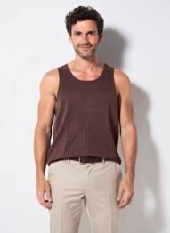 Maiou croială dreaptă fără mâneci maro H&M bărbat