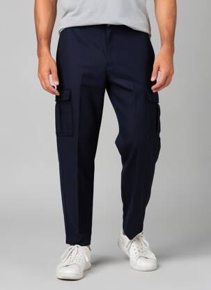 Pantalon cargo buzunare mărime normală albastru MAISON STANDARS bărbat