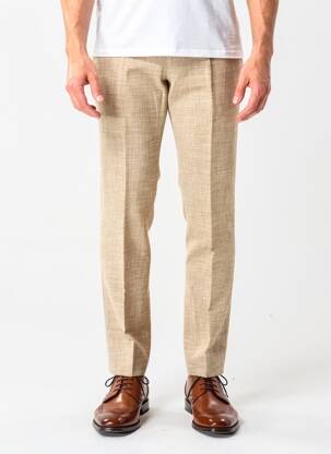 Pantalon slim talie cu cleme mărime normală maro FURSAC bărbat