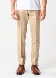 Pantalon slim talie cu cleme mărime normală maro FURSAC bărbat