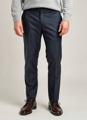 Pantalon slim țesătură poplin mărime normală albastru BALIBARIS bărbat