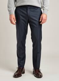 Pantalon slim țesătură poplin mărime normală albastru BALIBARIS bărbat