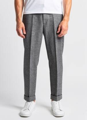 Pantalon drept țesătură melanj mărime normală gri DE FURSAC bărbat