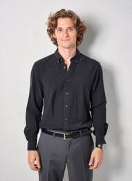 Cămașă cu mâneci lungi croială cambrată negru ABERCROMBIE & FITCH bărbat