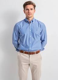 Cămașă cu mâneci lungi croială dreaptă albastru TOMMY HILFIGER bărbat