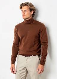 Pulover mâneci lungi mâneci lungi maro MASSIMO DUTTI bărbat
