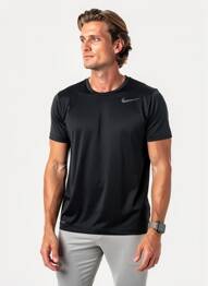 Tricou croială dreaptă mâneci scurte negru NIKE bărbat