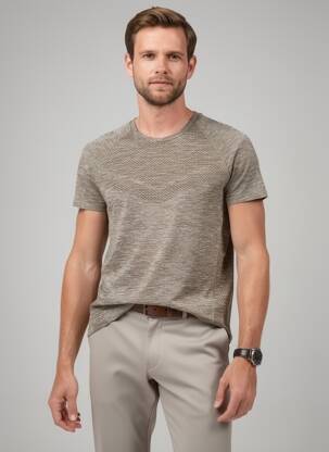 Tricou croială dreaptă mâneci scurte gri ASOS bărbat
