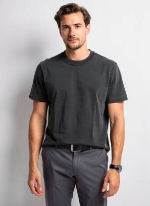 Tricou croială dreaptă mâneci scurte negru ABERCROMBIE & FITCH bărbat
