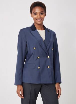 Sacou buzunare albastru JANE BLUE femeie
