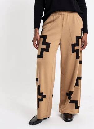 Pantalon larg buzunare mărime normală maro NOTSHY femeie
