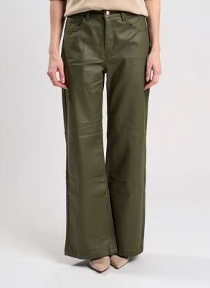 Pantalon evazat croială evazată verde MAISON ONADO femeie