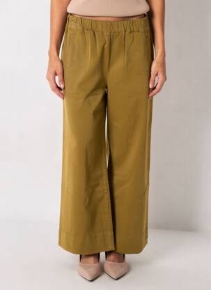 Pantalon evazat talie elastică maro HOD femeie