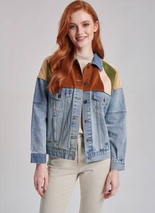 Jachete casual croială dreaptă albastru ROSE GARDEN femeie