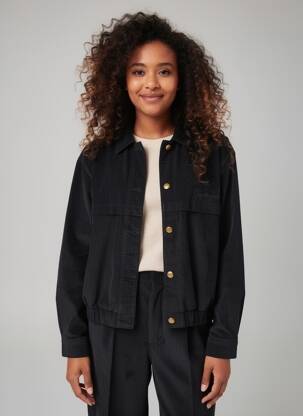 Jachete casual buzunare negru ROSE GARDEN femeie