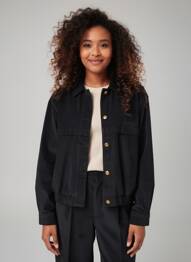 Jachete casual buzunare negru ROSE GARDEN femeie