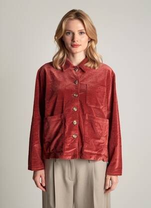 Jachete casual croială dreaptă portocalie ROSE GARDEN femeie