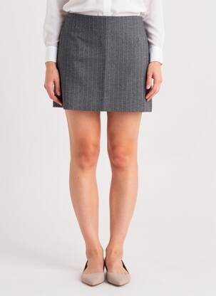 Fustă scurtă talie cu cleme gri GRACE & MILA femeie