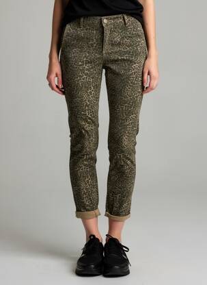 Pantalon 7/8 elasticitate mărime normală verde HAPPY femeie
