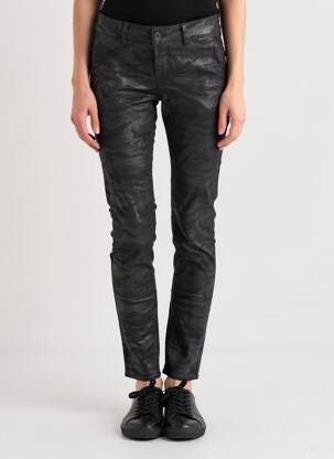 Pantalon slim elasticitate mărime normală negru HAPPY femeie