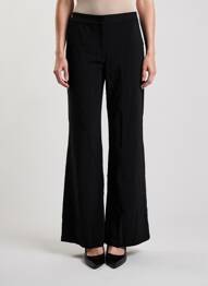 Pantalon evazat croială evazată negru LA PETITE ETOILE femeie