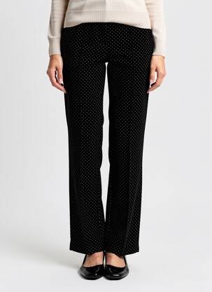 Pantalon drept închidere cu fermoar sub clapetă cu cârlig negru LA PETITE ETOILE femeie