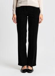 Pantalon drept închidere cu fermoar sub clapetă cu cârlig negru LA PETITE ETOILE femeie