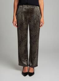 Pantalon drept închidere cu fermoar sub clapetă cu cârlig verde MOLLY BRACKEN femeie