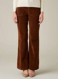 Pantalon evazat croială evazată maro LA PETITE ETOILE femeie