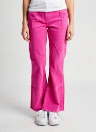 Pantalon evazat croială evazată violet HAPPY femeie
