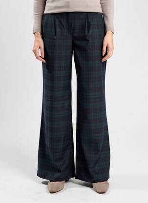 Pantalon evazat închidere cu fermoar sub clapetă cu cârlig verde MOLLY BRACKEN femeie