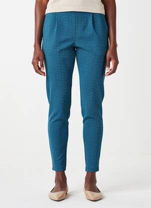 Pantalon slim talie elastică albastru ICHI femeie