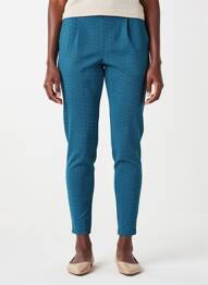 Pantalon slim talie elastică albastru ICHI femeie