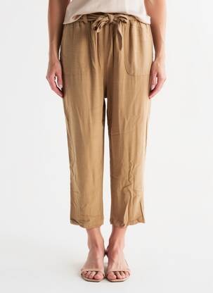 Pantalon 7/8 talie elastică bej MAZARINE femeie
