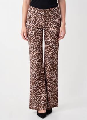 Pantalon evazat croială evazată maro LA PETITE ETOILE femeie