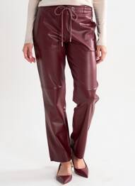 Pantalon drept talie elastică mărime normală roșu ROSE GARDEN femeie