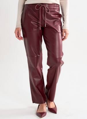 Pantalon drept talie elastică mărime normală roșu ROSE GARDEN femeie