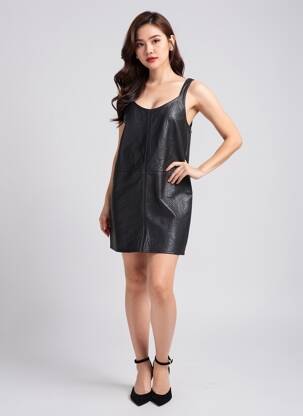 Rochie scurtă fără mâneci fără mâneci negru ROSE GARDEN femeie