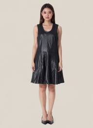 Rochie midi fără mâneci fără mâneci negru ROSE GARDEN femeie