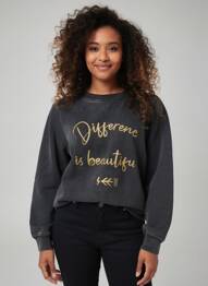 Pulover guler rotund mâneci lungi negru ROSE GARDEN femeie