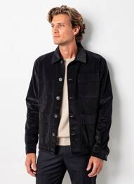Jachete casual închidere cu nasturi pe față negru IRON AND RESIN bărbat