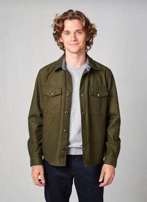 Jachete casual croială dreaptă verde IRON AND RESIN bărbat