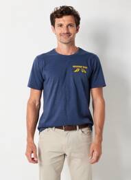 Tricou croială dreaptă mâneci scurte albastru DAYTONA bărbat
